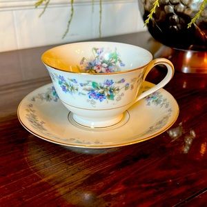 Vintage NORITAKE Violette Cup and Saucer Set - Excellent